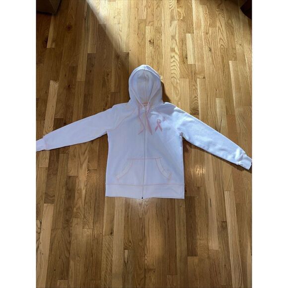 Tops - Pink Breast Cancer awareness ribbon flower outline‎ Hoodie